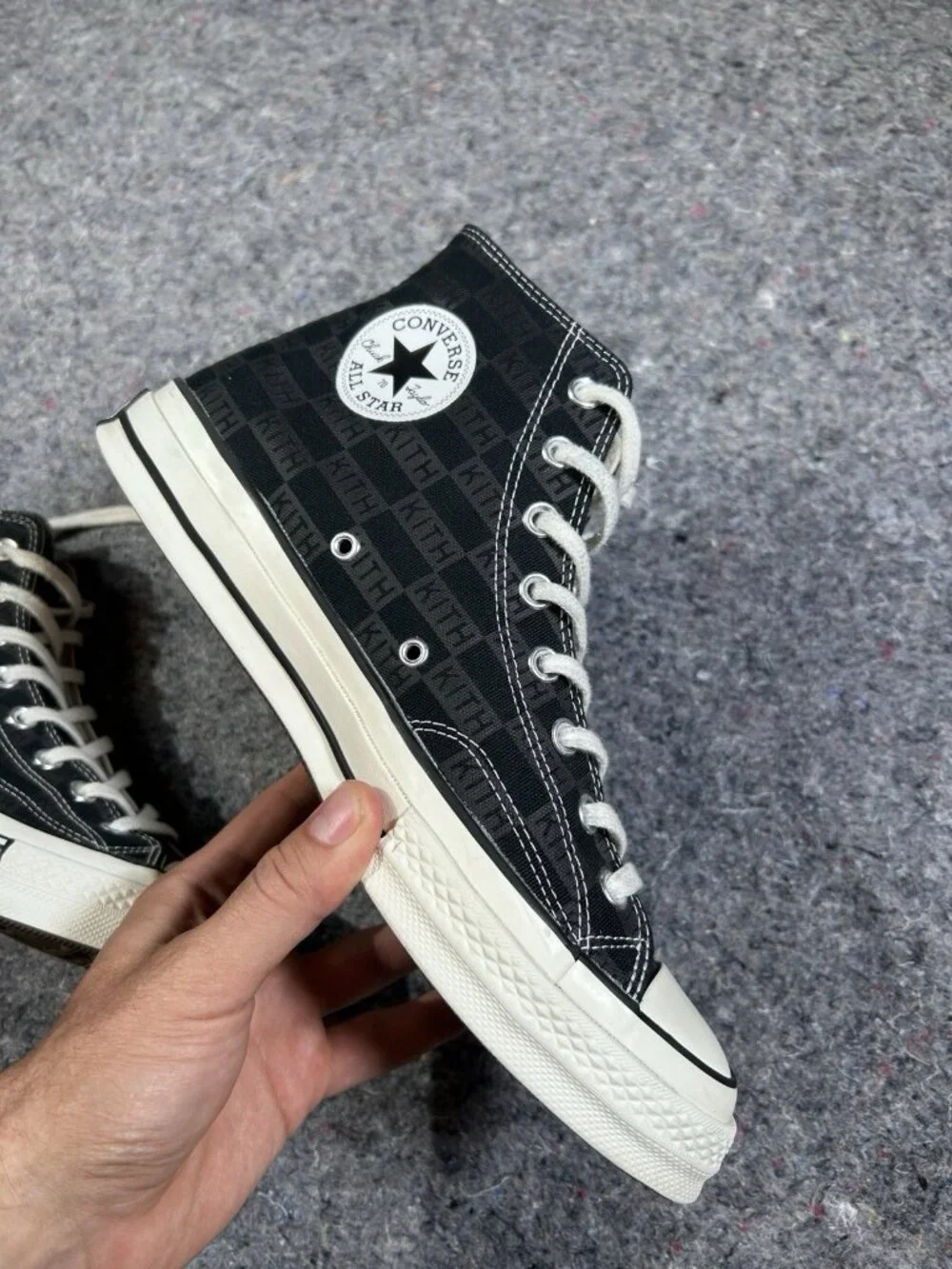 Kith x Converse Chuck Taylor All Star 70 Hi Black Monogram Sz 9.5 165521C